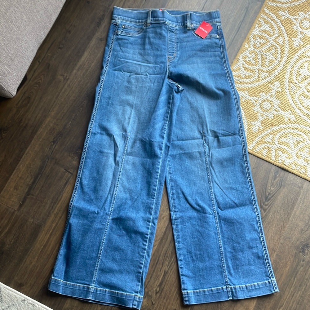 SPANX Women's Wide Leg Jeans - Medium Blue